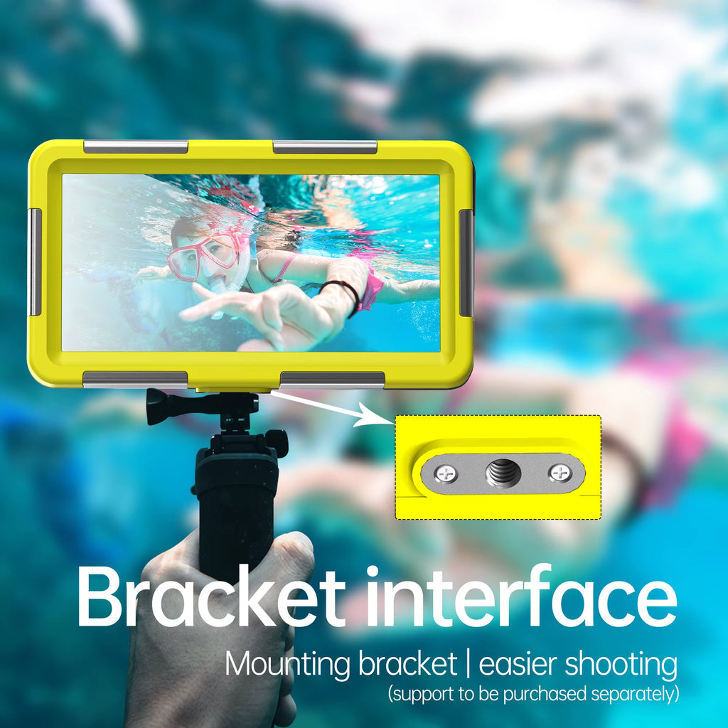 Multi-Functional, Durable, Waterproof, 15M/50Ft, Universal 6.9 Inch Waterproof Phone Case, IP68, Professional Diving Photography