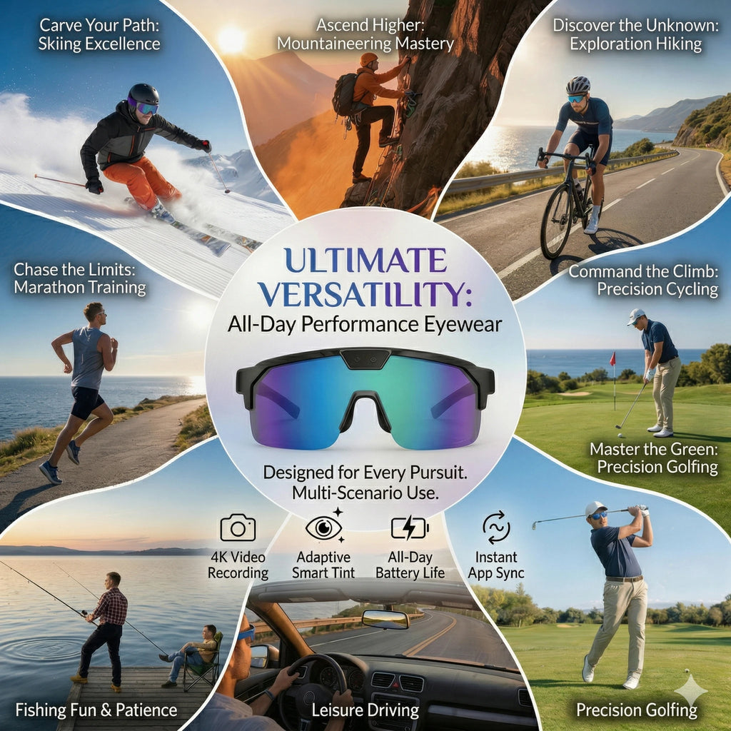 HD 1080p Smart Glasses – Bluetooth, AI & Built-in Camera