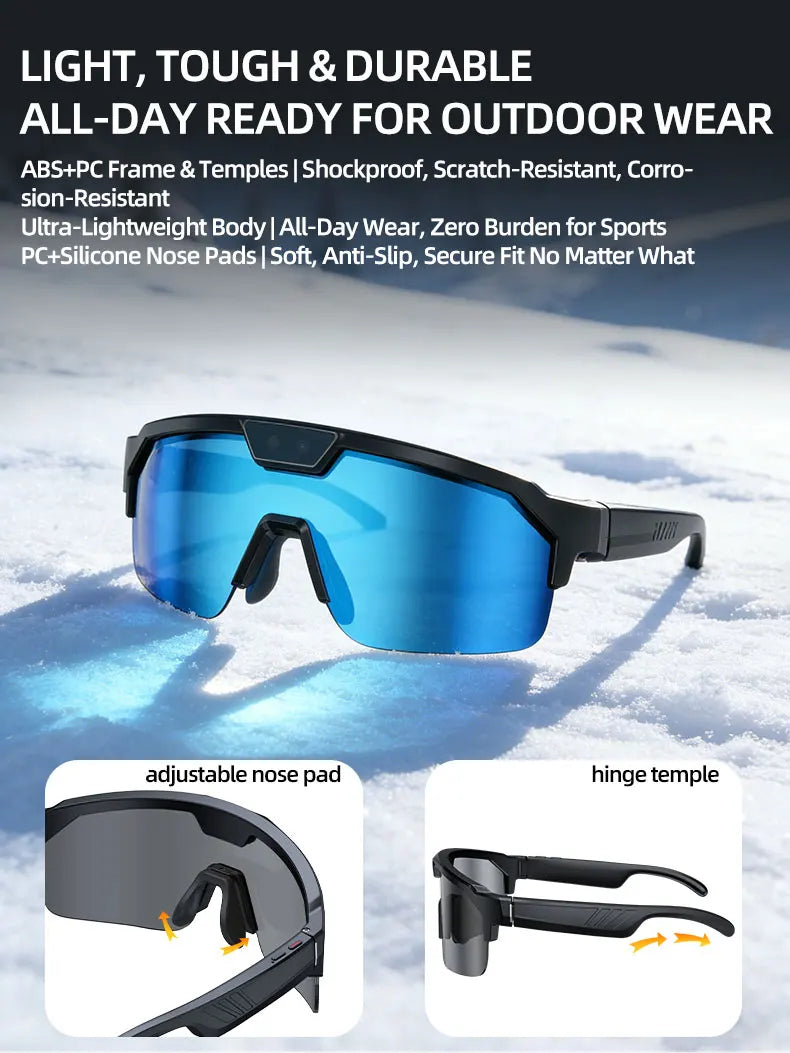 HD 1080p Smart Glasses – Bluetooth, AI & Built-in Camera