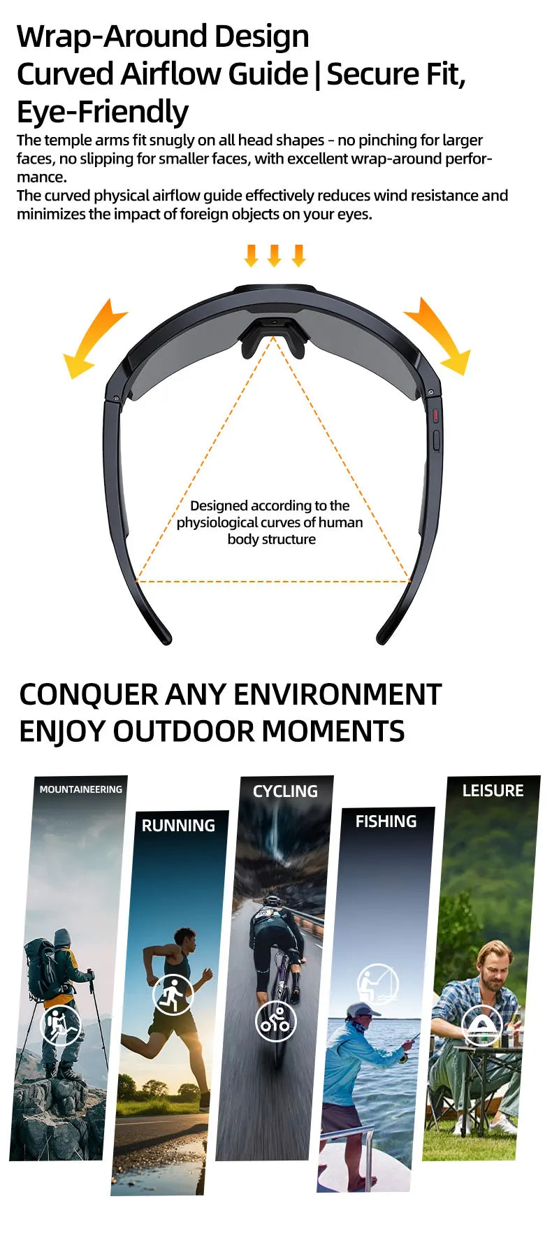 HD 1080p Smart Glasses – Bluetooth, AI & Built-in Camera