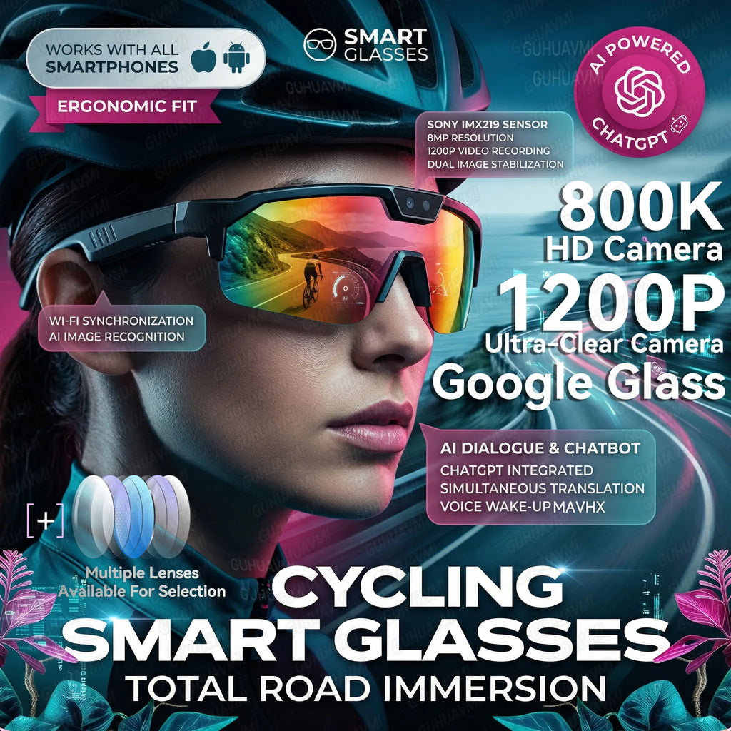 HD 1080p Smart Glasses – Bluetooth, AI & Built-in Camera