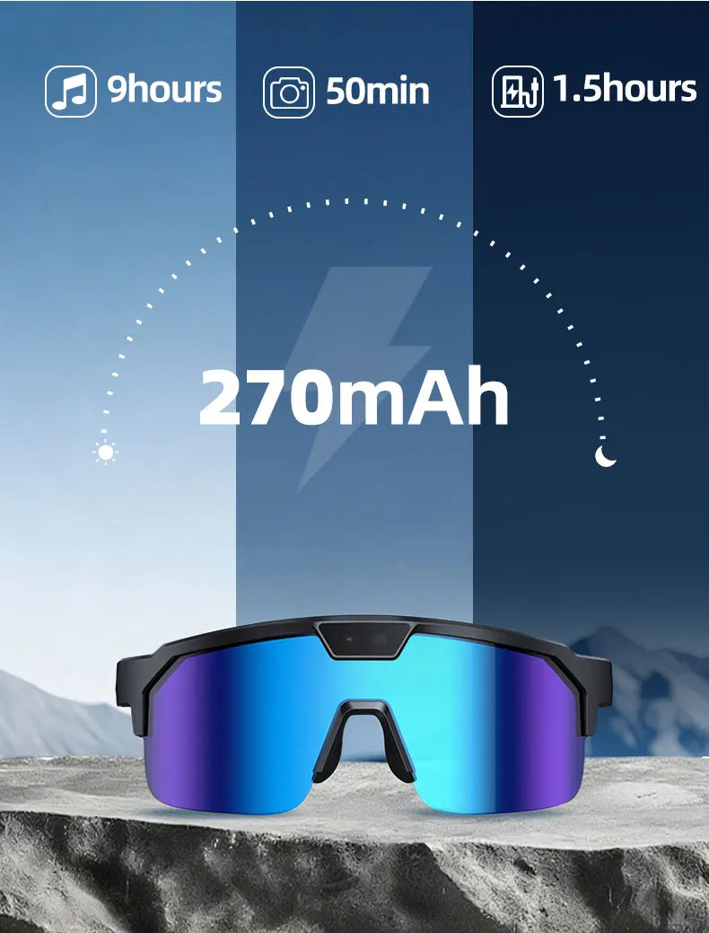 HD 1080p Smart Glasses – Bluetooth, AI & Built-in Camera