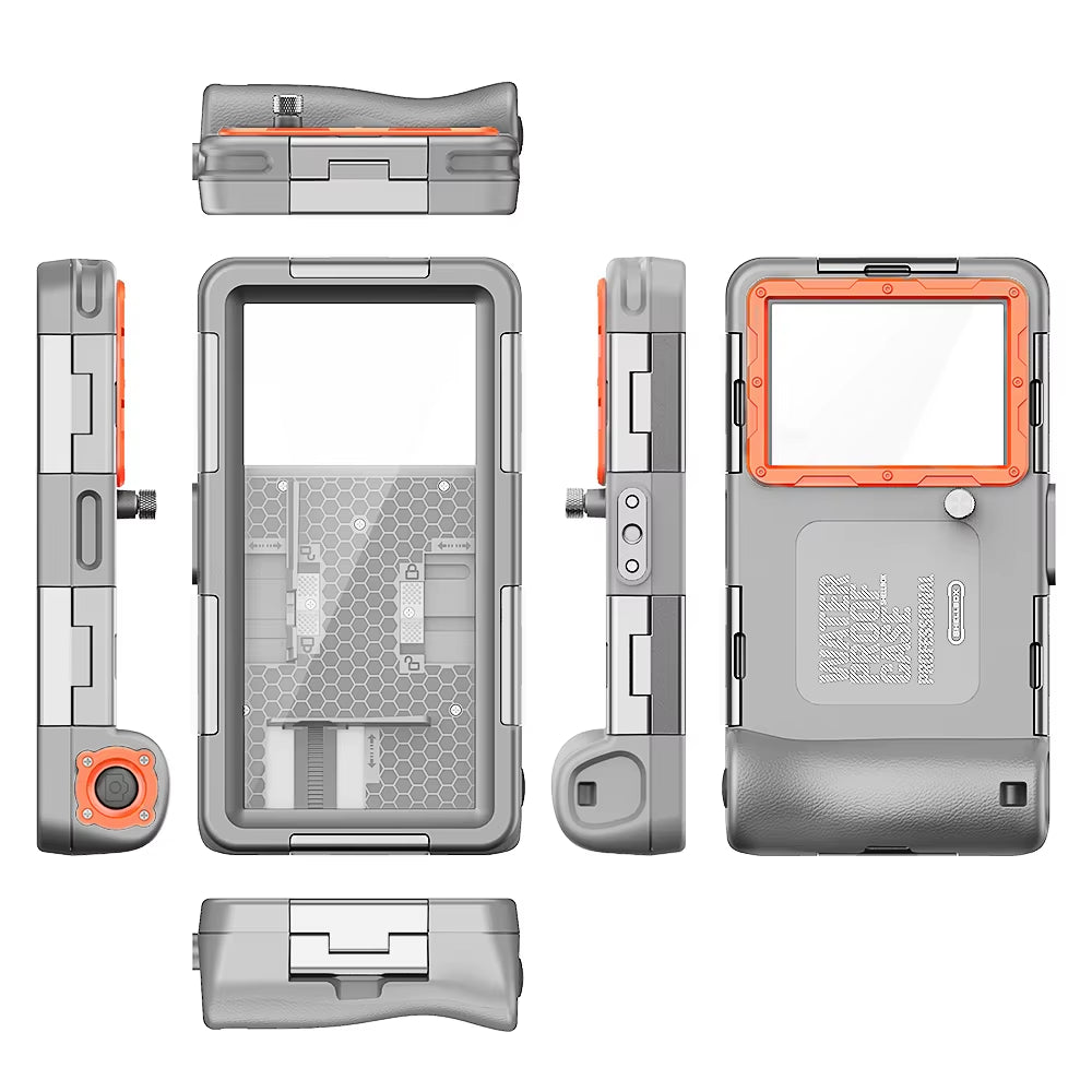 Multi-Functional, Durable, Waterproof, 15M/50Ft, Universal 6.9 Inch Waterproof Phone Case, IP68, Professional Diving Photography